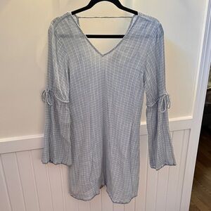 Michael Stars Light Blue and White Plaid Dress Size Small